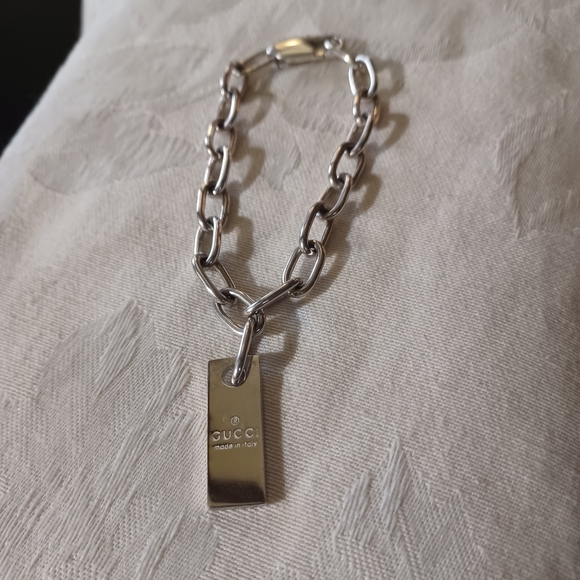 Gucci Sterling Silver Bar Tag Bracelet - Picture 2 of 7
